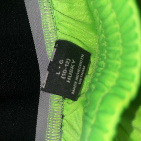 Russell boys athletic shorts, black pair size 10/12, green pair 10/12 husky. - Picture 1 of 3